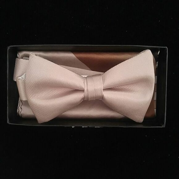 MEN'S LARR BRIO BOW TIE AND HANKY SET - Picture 1 of 2